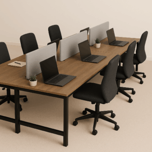 6-way cluster desk for team offices